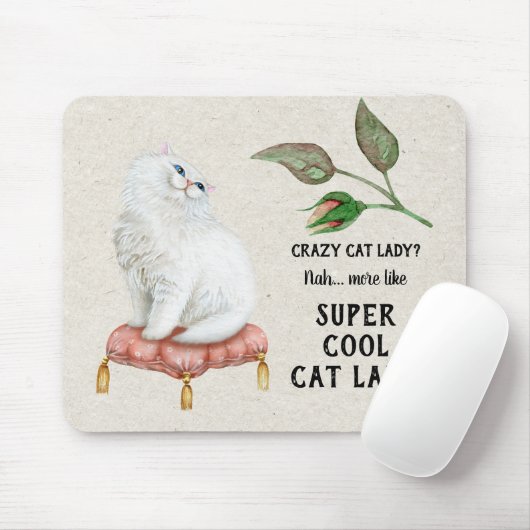 Super coole persische Katze Katzen-Damen-Hip Mousepad (Mit Mouse)