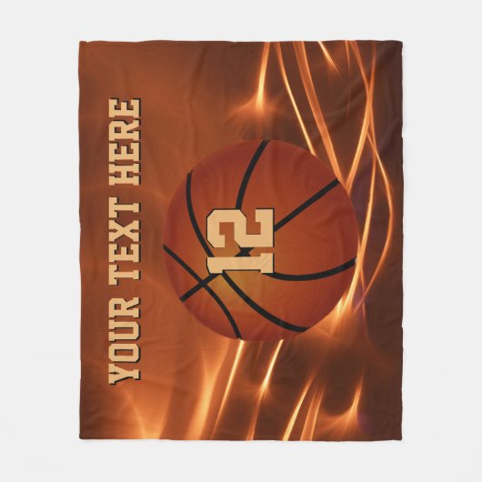 Super coole personalisierte Basketballthrow-Decke Fleecedecke (Vorderseite)
