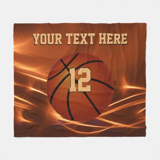Super coole personalisierte Basketballthrow-Decke Fleecedecke (Vorderseite (Horizontal))