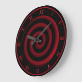 Super Coole Schwarz-Rot-Spiralwand-Uhr Große Wanduhr (Winkel)