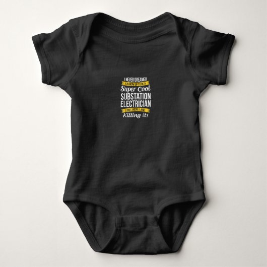 Super Coole Substation Electrical Funny Gift Baby Strampler (Vorderseite)
