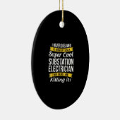 Super Coole Substation Electrical Funny Gift Keramik Ornament (Rechts)