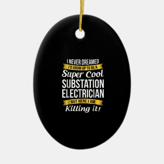 Super Coole Substation Electrical Funny Gift Keramik Ornament (Vorne)