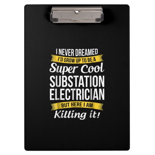 Super Coole Substation Electrical Funny Gift Klemmbrett (Vorderseite)