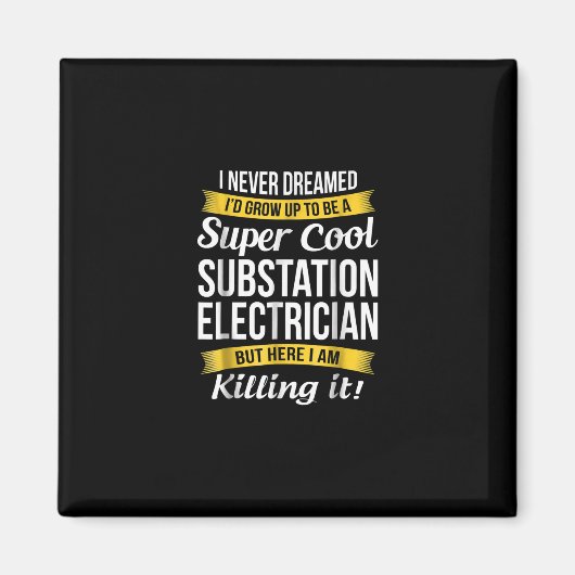 Super Coole Substation Electrical Funny Gift Magnet (Vorne)