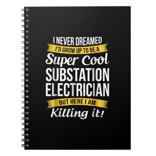 Super Coole Substation Electrical Funny Gift Notizblock (Vorderseite)