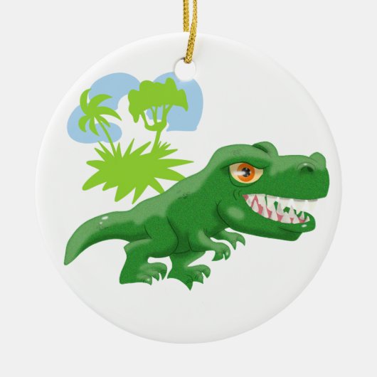 Super Coole T-Rex Keramik Ornament (Vorne)
