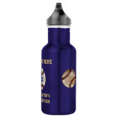 Super Coole Vintage Baseball Geschenke PERSONALISI Trinkflasche (Rechts)