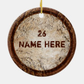 Super coole Vintage personalisierte Keramik Ornament (Hinten)