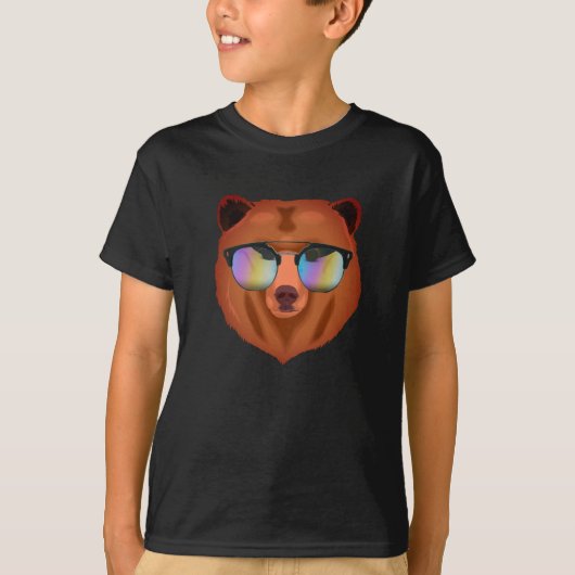 Super Cooler Braunbär in Sonnenbrille T-Shirt (Vorderseite)