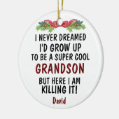 Super Cooler Grandson Killing It & Custom Foto Keramik Ornament (Links)