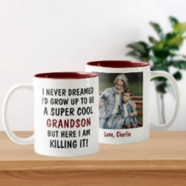 Super Cooler Grandson tötet es mit benutzerdefinie Zweifarbige Tasse