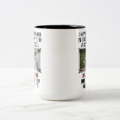 Super Cooler Grandson tötet es mit Custom 2 Foto Zweifarbige Tasse (Mittel)