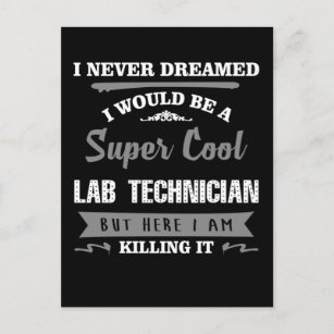 Super Cooler Labrador Techniker Postkarte