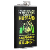 Super Cooler Mann aus Camping Lady Funny Camper Flachmann (Rechts)