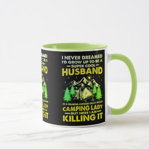 Super Cooler Mann aus Camping Lady Funny Camper Tasse