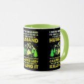 Super Cooler Mann aus Camping Lady Funny Camper Tasse (VorderseiteRechts)