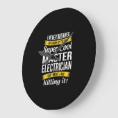 Super Cooler Master Electrical Funny Gift Große Wanduhr (Winkel)