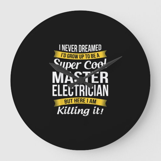 Super Cooler Master Electrical Funny Gift Große Wanduhr (Vorderseite)