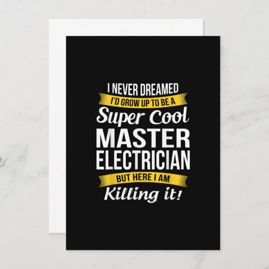 Super Cooler Master Electrical Funny Gift Mitteilungskarte (Vorne/Hinten)