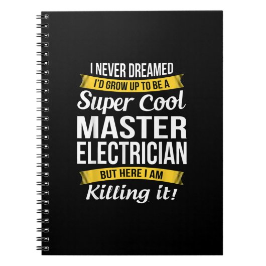Super Cooler Master Electrical Funny Gift Notizblock (Vorderseite)
