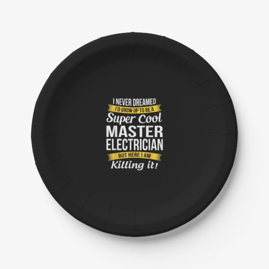 Super Cooler Master Electrical Funny Gift Pappteller (Vorderseite)