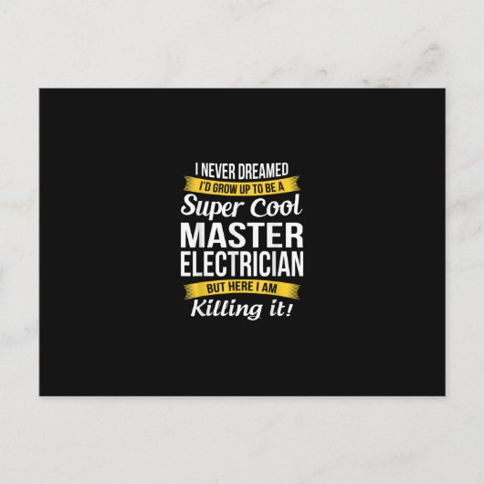 Super Cooler Master Electrical Funny Gift Postkarte (Vorderseite)