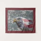 Super Cooler Soldat - Kampfveteran Wandteppich (Vorderseite (Horizontal))