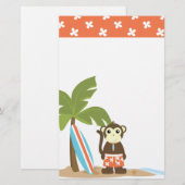 Super Cooler Surf-Affe Briefpapier (Vorne/Hinten)