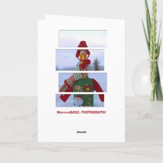 Super Cooles Huhn in super Weihnachten Sweater Car Dankeskarte (Rückseite)