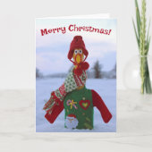Super Cooles Huhn in super Weihnachten Sweater Car Dankeskarte (Vorderseite)
