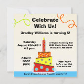 Super Cooles Kind individuelle Geburtstagseinladun Einladung (Rückseite)