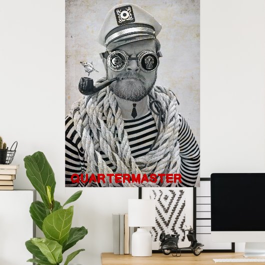 Super Cooles Pirate Quartermaster Poster! Poster (Heimbüro)