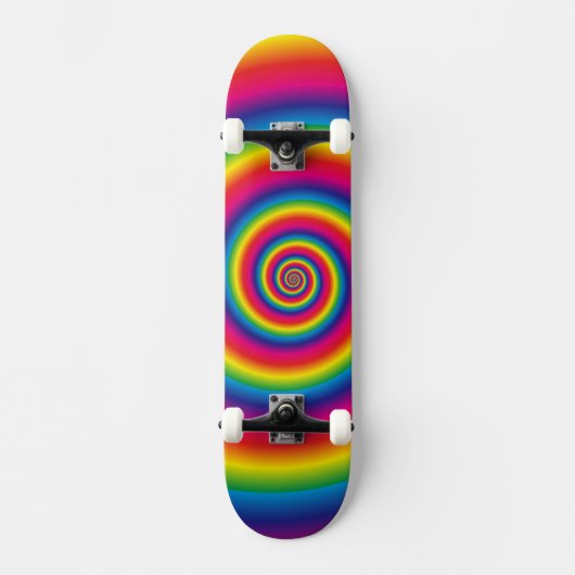 Super Cooles Rainbow Swirl Skateboard (Vorderseite)