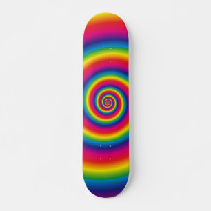 Super Cooles Rainbow Swirl Skateboard