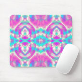 Super Cooles rosa und blaues Abstraktes Muster Mousepad (Mit Mouse)