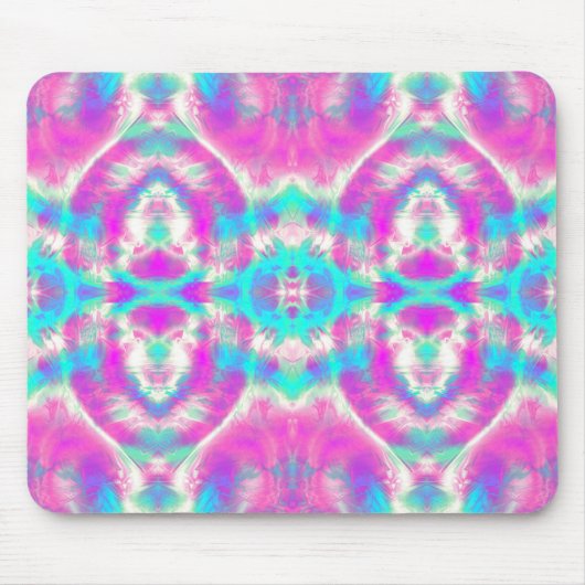 Super Cooles rosa und blaues Abstraktes Muster Mousepad (Vorne)