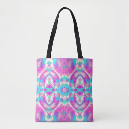 SUPER COOLES rosa und blaues Abstraktes Muster Tasche (Vorderseite)