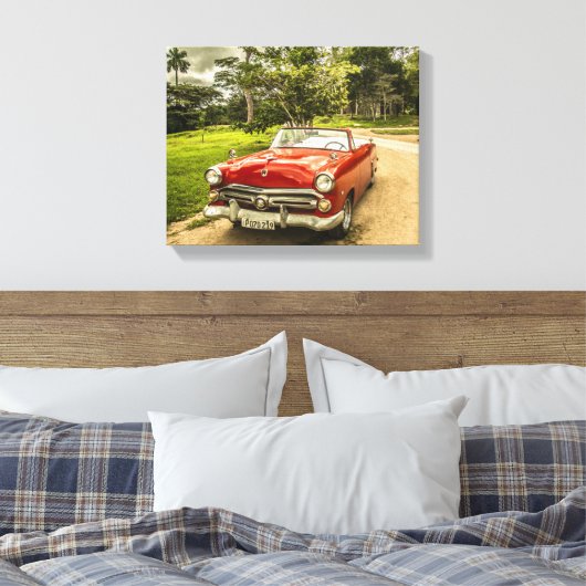 Super Cooles Vintages Thunderbird Automobil Leinwanddruck (Insitu (Schlafzimmer))