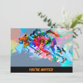 Super Crayon Kolosprint Einladung (Stehend Vorderseite)