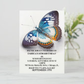 Super Creative Butterfly Art Geburtstagsparty Einladung (Stehend Vorderseite)