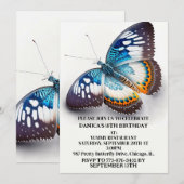 Super Creative Butterfly Art Geburtstagsparty Einladung (Vorne/Hinten)