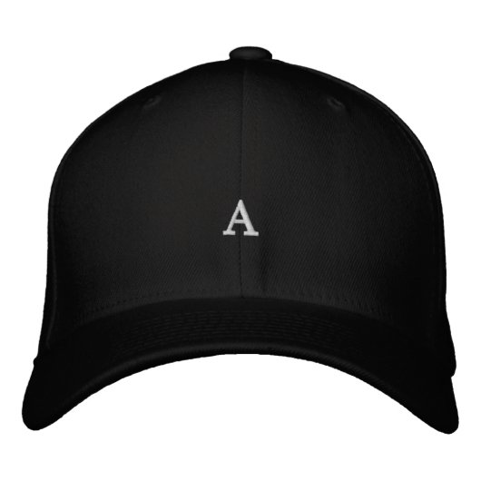 Super Custom "A" Monogram Cool Times Roman Schrift Bestickte Baseballkappe (Vorderseite)