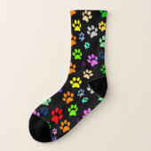 Super Cute Colorful Pet Paw Pattern Socken (Links - Außen)