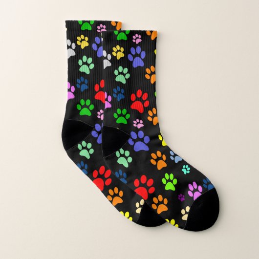 Super Cute Colorful Pet Paw Pattern Socken (Paar)