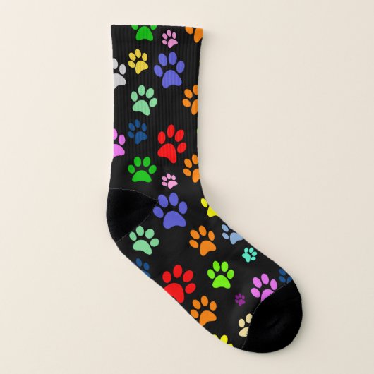 Super Cute Colorful Pet Paw Pattern Socken (Links - Innen)
