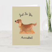 Super Cute Personalised Cocker Spaniel Karte (Vorderseite)