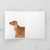 Super Cute Personalised Cocker Spaniel Karte (Innenseite)