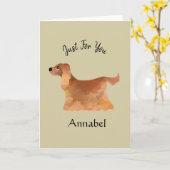 Super Cute Personalised Cocker Spaniel Karte (Gelbe Blume)