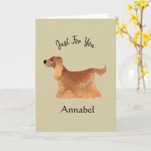Super Cute Personalised Cocker Spaniel Karte